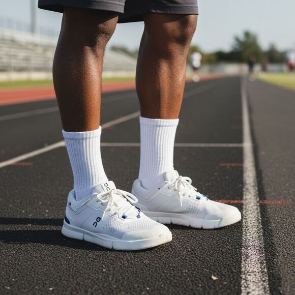 On Cloud Running The Roger Spin Shoes Mens 7 White Blue Tennis CloudTec 40 main image 13